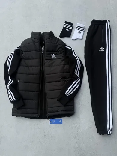 Набір Adidas Жилет кофта та штани чорний