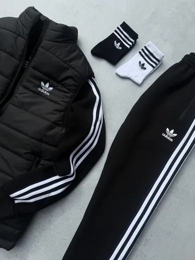 Набір Adidas Жилет кофта та штани чорний фото 3