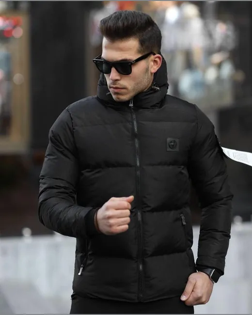 Куртка Stone Island чорна зима фото 11