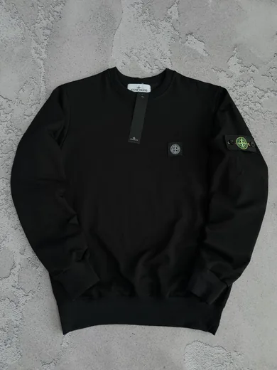 Світшот Stone Island чорний — складова набору Набір Stone Island чорний світшот та штани