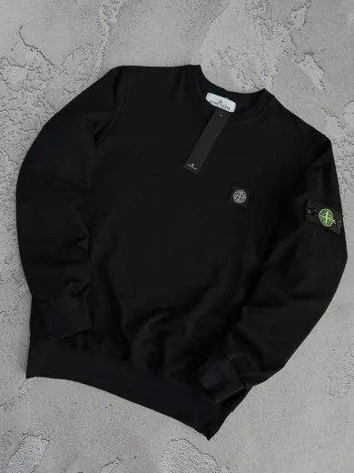 Світшот Stone Island чорний — складова набору Набір Stone Island чорний світшот та штани