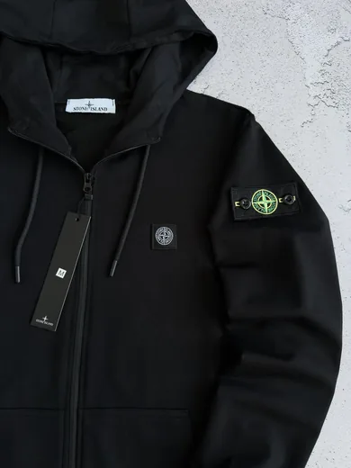 Зіп-худі Stone Island чорний фото 7