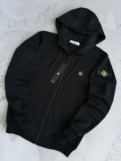 Зіп-худі Stone Island чорний фото 3