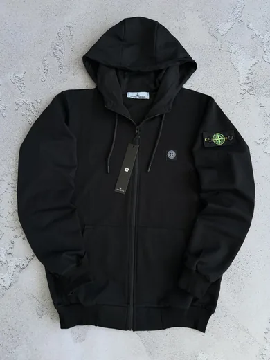 Зіп-худі Stone Island чорний фото 2