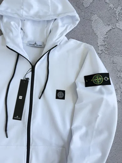 Зіп-худі Stone Island білий фото 7