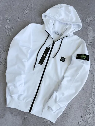 Зіп-худі Stone Island білий фото 3