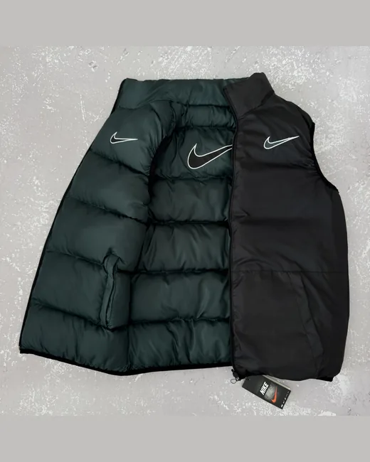 Жилет Nike двох сторонній чорний/смарагдовий