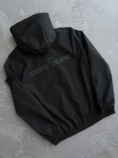 Вітрівка Stone Island чорна фото 5