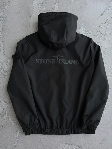 Вітрівка Stone Island чорна фото 7