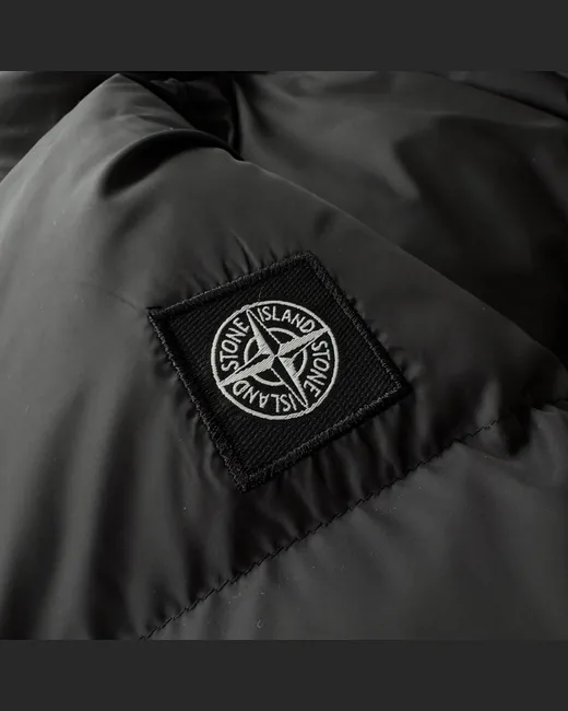 Двостороння куртка Stone Island чорно-біла фото 3