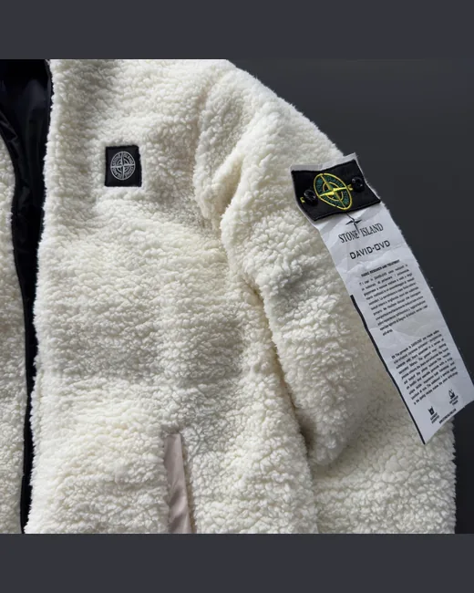 Двостороння куртка Stone Island чорно-біла фото 8