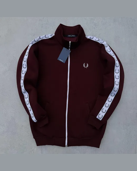 Кофта Fred Perry бордо — складова набору Набір Fred Perry зима кофта бордова та штани чорні