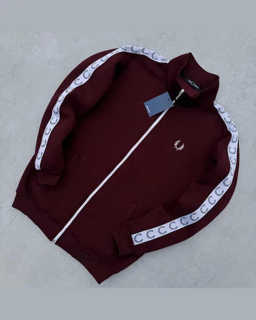 Кофта Fred Perry бордо — складова набору Набір Fred Perry зима кофта бордова та штани чорні