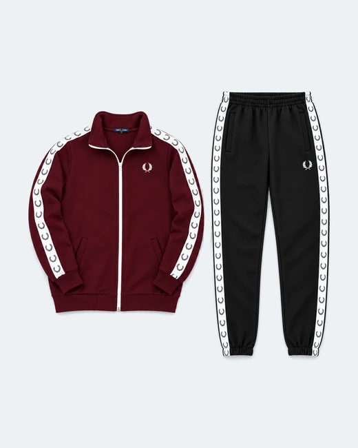 Набір Fred Perry зима кофта бордова та штани чорні