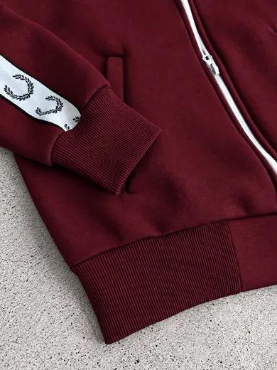 Набір Fred Perry зима кофта бордова та штани чорні фото 5