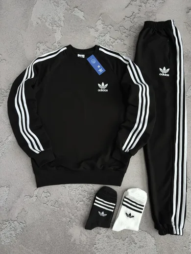 Набір Adidas світшот та штани чорний