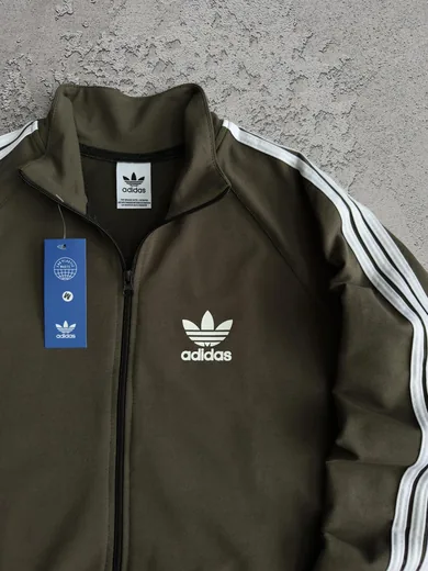 Набір Adidas кофта хакі та штани чорні фото 6