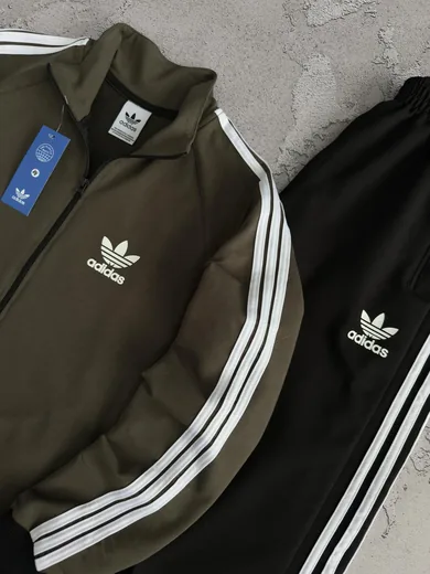 Набір Adidas кофта хакі та штани чорні фото 2