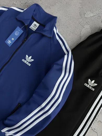 Набір Adidas кофта синя та штани чорні фото 2