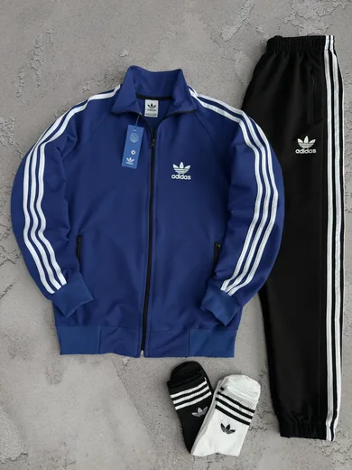 Набір Adidas кофта синя та штани чорні