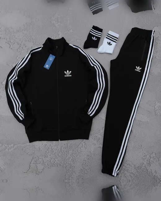 Набір Adidas кофта та штани чорний фото 9
