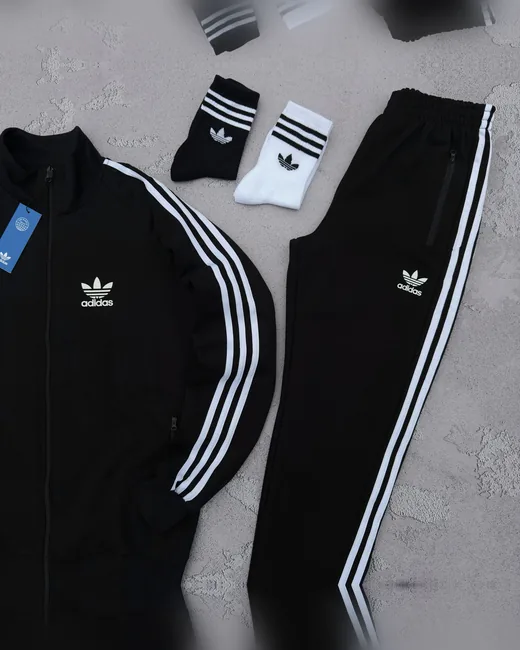 Набір Adidas кофта та штани чорний фото 8