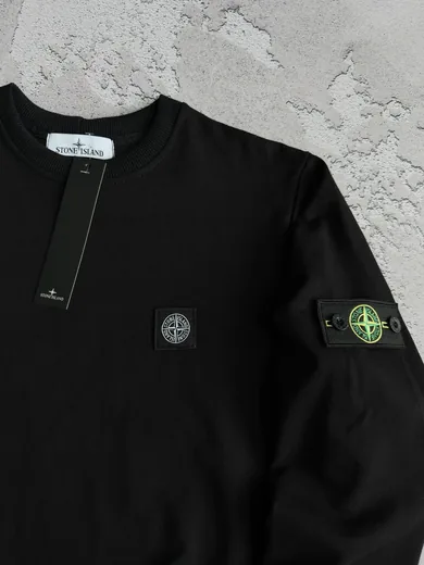 Набір Stone Island чорний світшот та штани фото 6