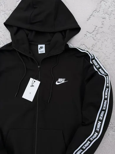 Зіп-худі Nike лампас чорне фото 2