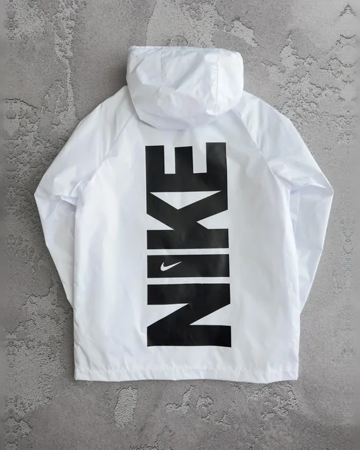 Вітрівка Nike біла принт