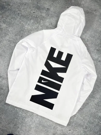 Вітрівка Nike біла принт фото 7