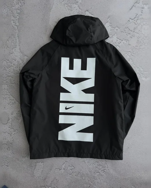 Вітрівка Nike чорна принт