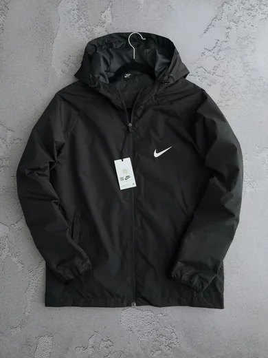Вітрівка Nike чорна принт — складова набору Набір Nike вітрівка кофта та штани з лампасами чорні