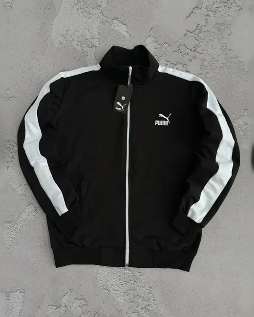 Кофта Puma чорна лампас