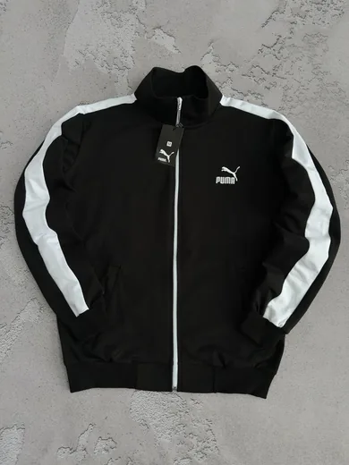 Кофта Puma чорна лампас
