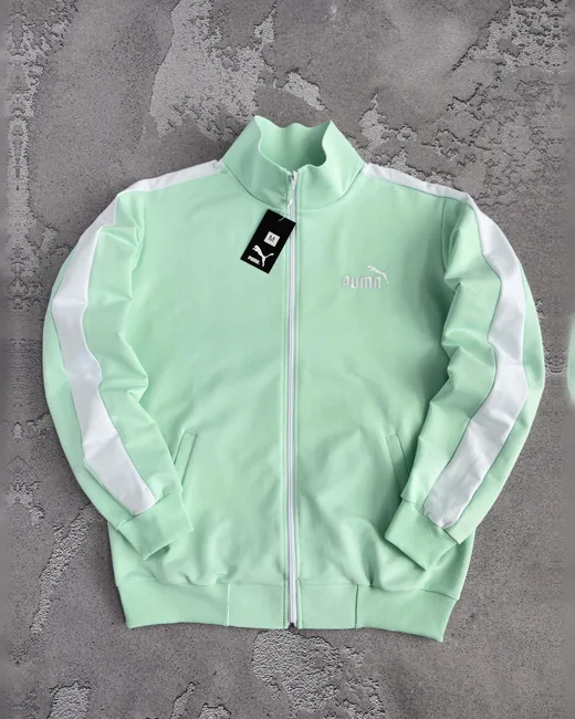 Кофта Puma м’ятна з лампасами
