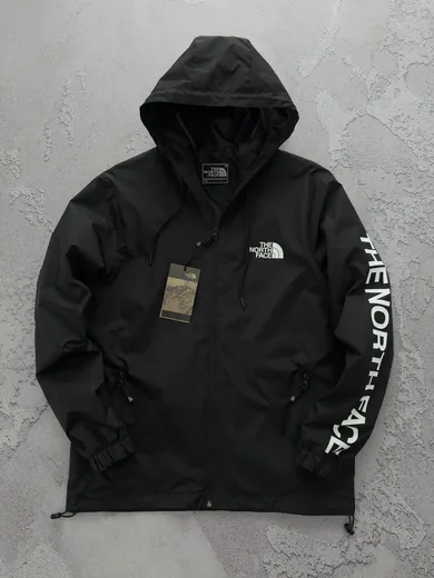 Вітрівка The North Face чорна — складова набору Набір The North Face вітрівка зіп-худі та штани чорний