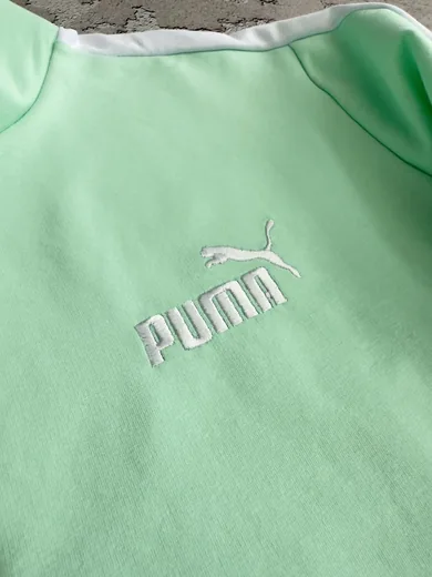Набір Puma кофта та штани з лампасами м’ятного кольору фото 3