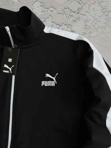 Набір Puma кофта та штани з лампасами чорний фото 4