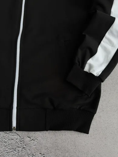 Набір Puma кофта та штани з лампасами чорний фото 5