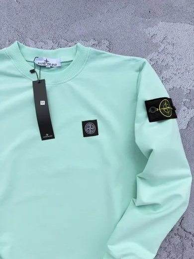 Світшот Stone Island м’ятний — складова набору Набір Stone Island світшот м’ятний та штани чорні