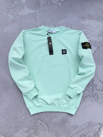 Світшот Stone Island м’ятний — складова набору Набір Stone Island світшот м’ятний та штани чорні