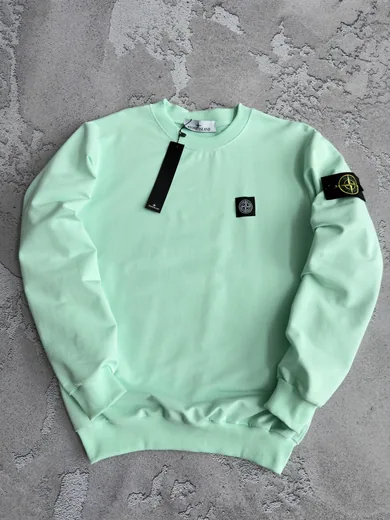 Світшот Stone Island м’ятний — складова набору Набір Stone Island світшот м’ятний та штани чорні