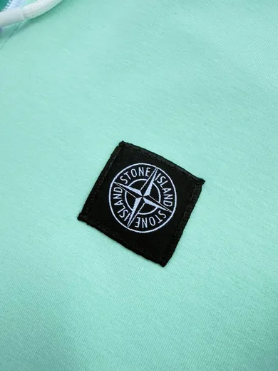 Набір Stone Island зіп-худі м’ятне та штани чорні фото 7