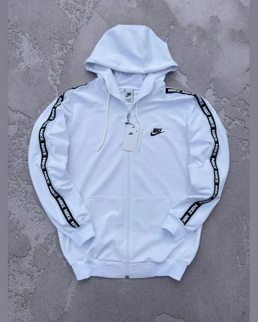 Зіп-худі Nike лампас біле