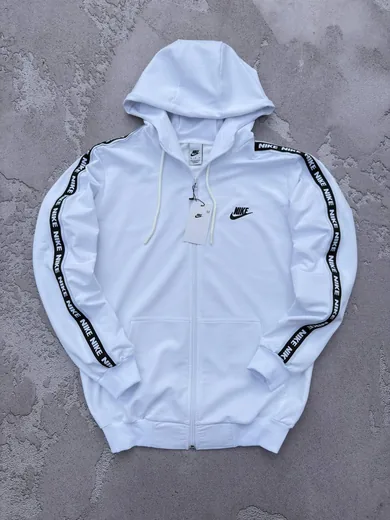 Зіп-худі Nike лампас біле