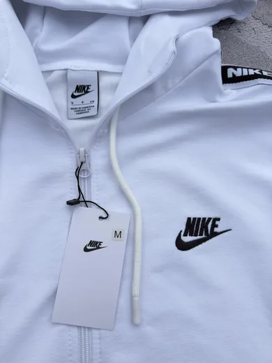Зіп-худі Nike лампас біле фото 3