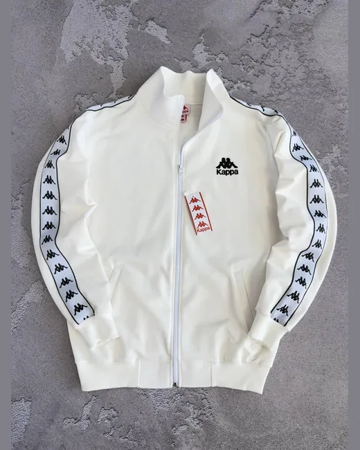 Кофта лампас Kappa молочна