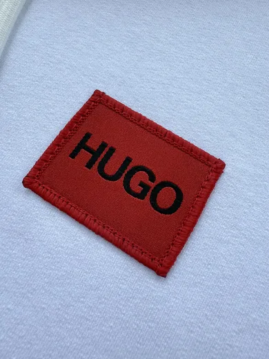 Костюм HUGO зіп-худі та штани білий — складова набору Набір HUGO вітрівка зіп-худі та штани чорний/білий