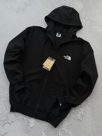 Зіп-худі The North Face чорне — складова набору Набір The North Face вишивка зіп-худі та штани чорні