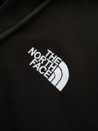 Набір The North Face вишивка зіп-худі та штани чорні фото 5
